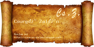 Csurgó Zalán névjegykártya