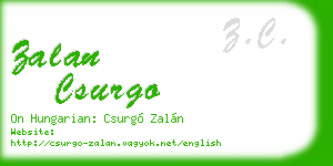 zalan csurgo business card